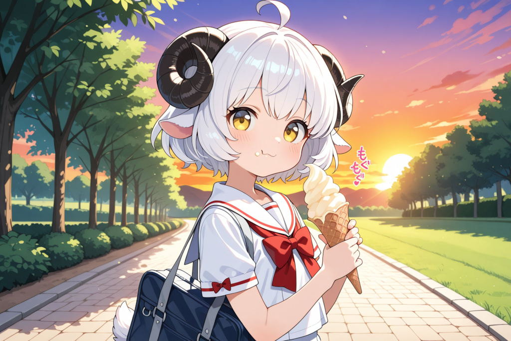 下校中のメイちゃん
