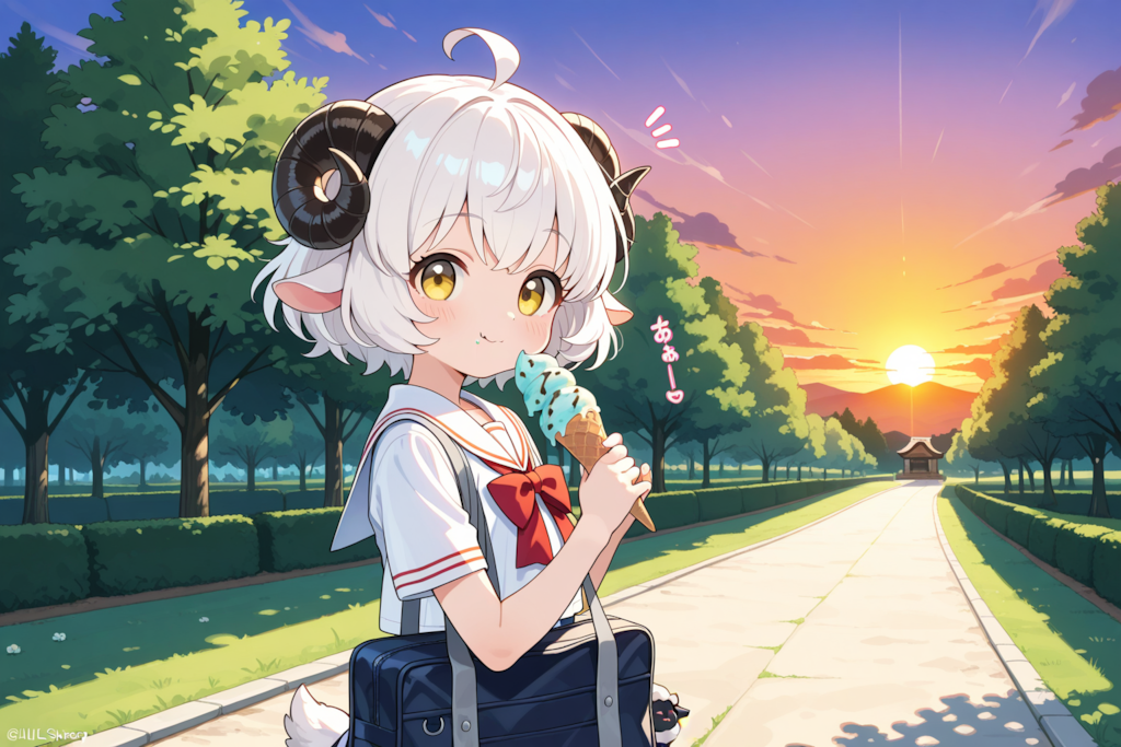下校中のメイちゃん