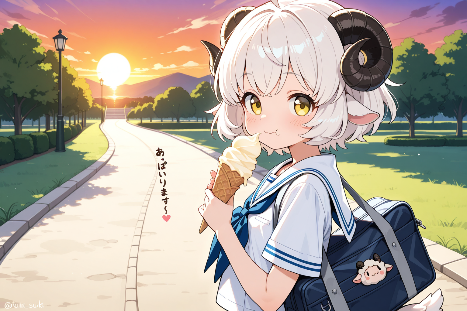 下校中のメイちゃん