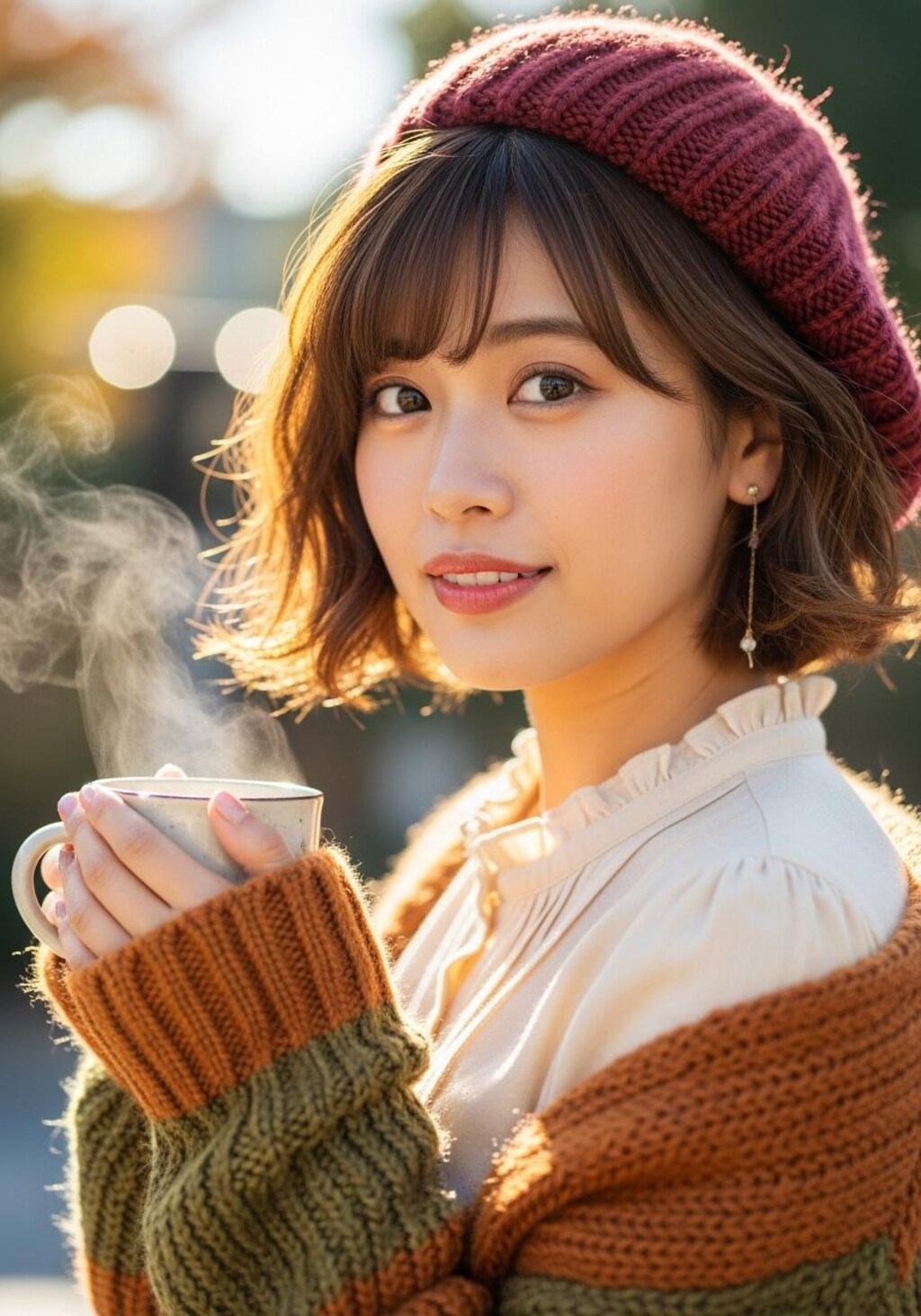 ベレー帽と秋色女子《Flow使ってみたんだもん》