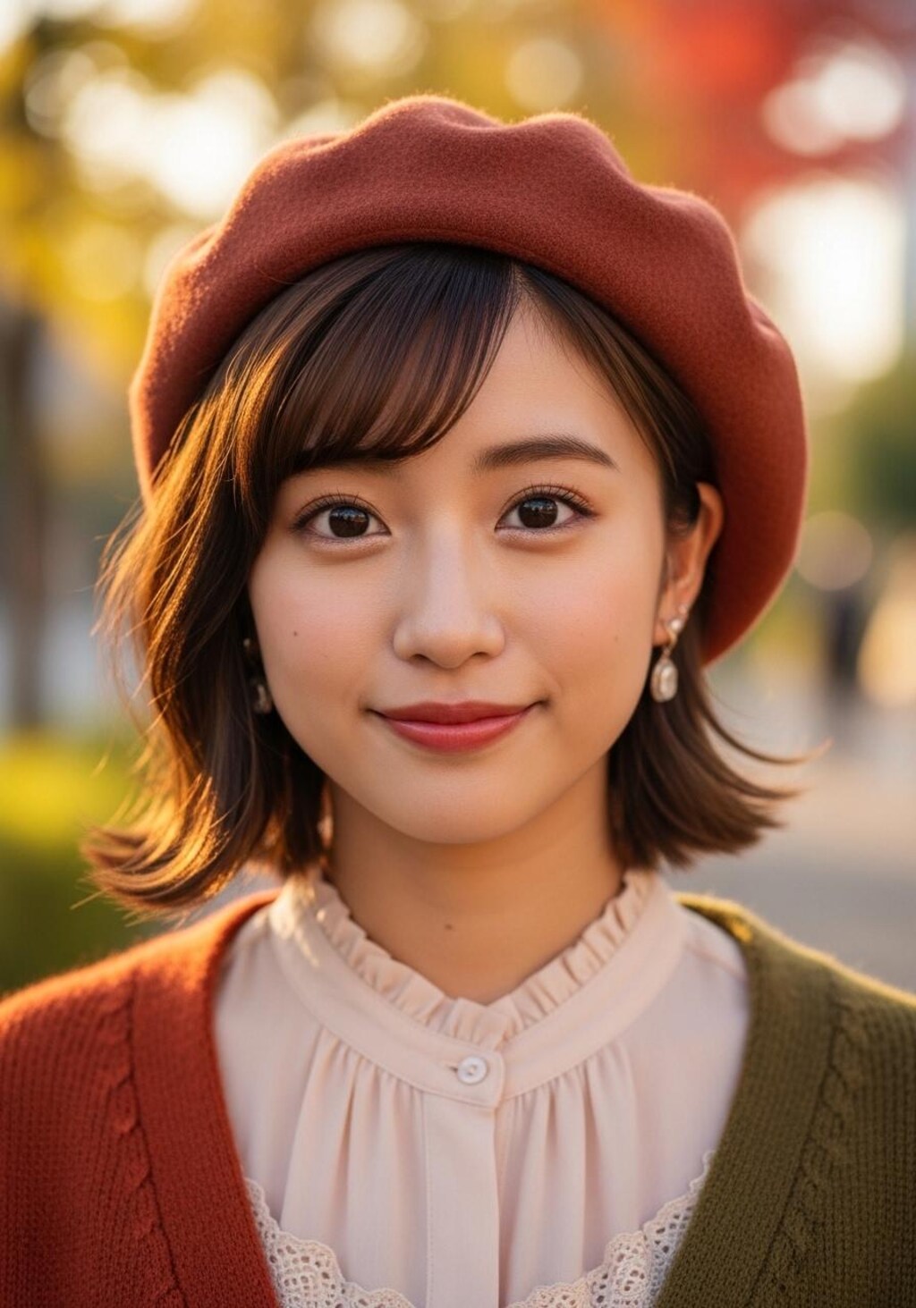 ベレー帽と秋色女子《Flow使ってみたんだもん》