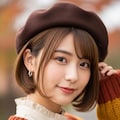 ベレー帽と秋色女子《Flow使ってみたんだもん》 2枚目