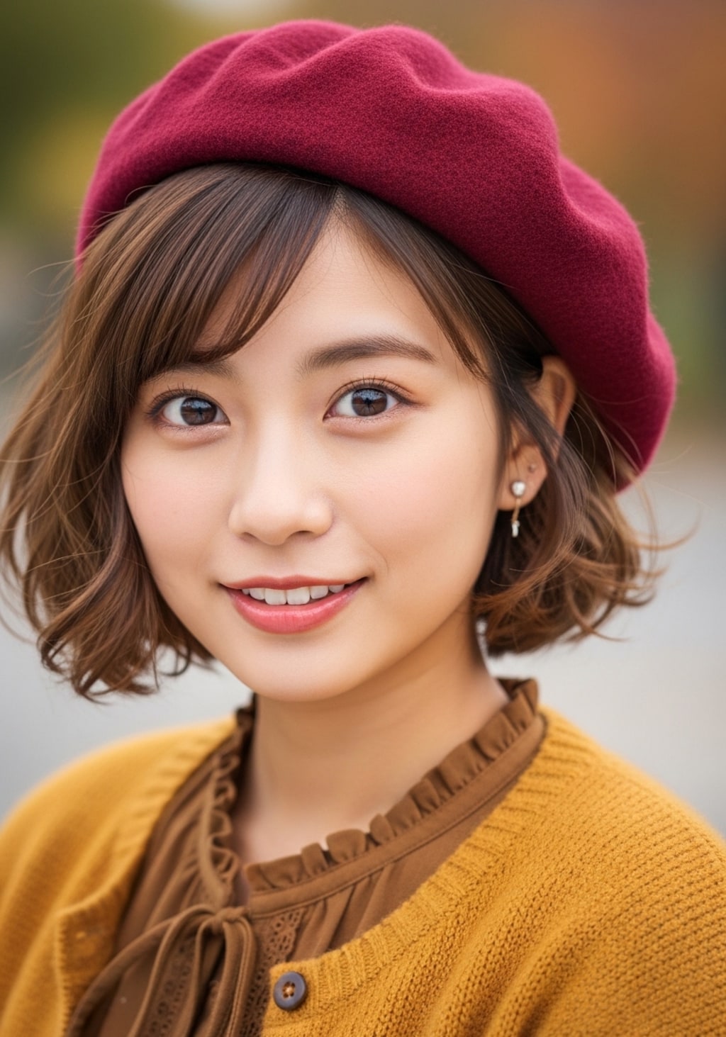 ベレー帽と秋色女子《Flow使ってみたんだもん》