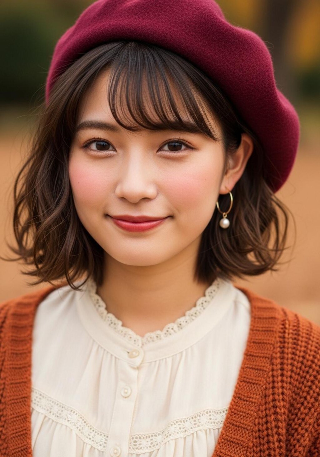 ベレー帽と秋色女子《Flow使ってみたんだもん》