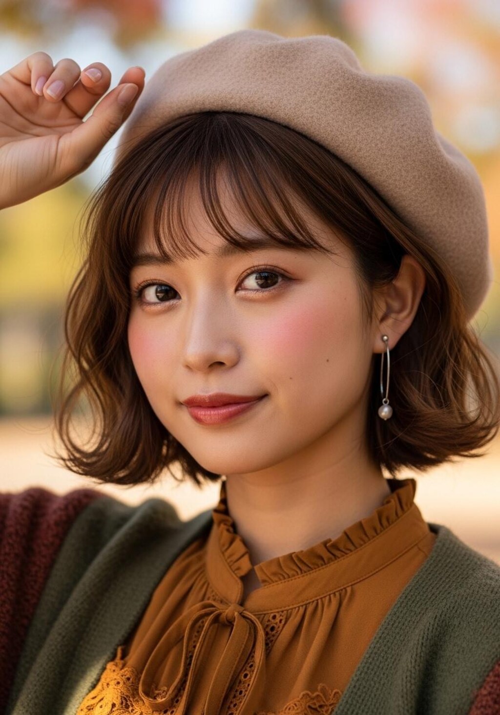ベレー帽と秋色女子《Flow使ってみたんだもん》
