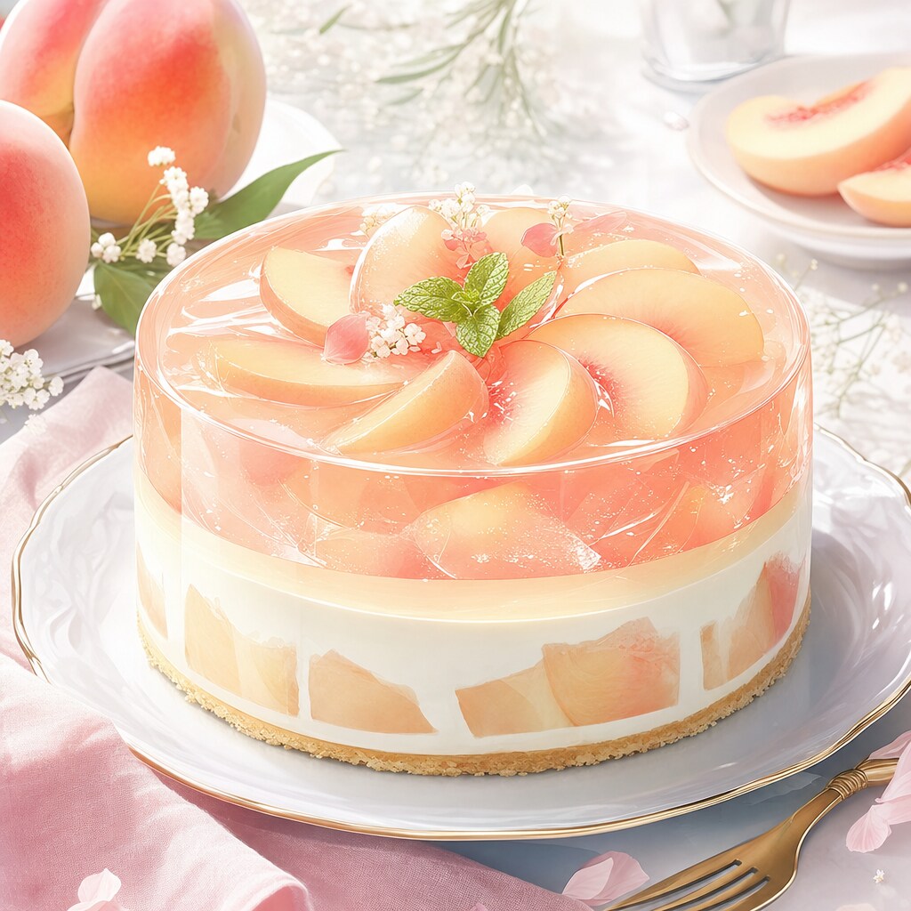 桃ケーキ