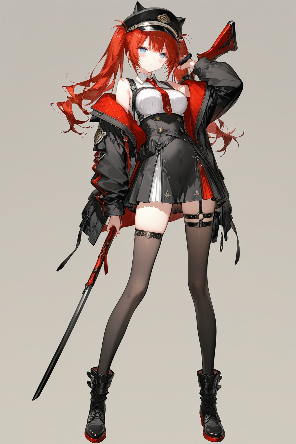 『顔文字No9(￣д￣)軍服系少女？』