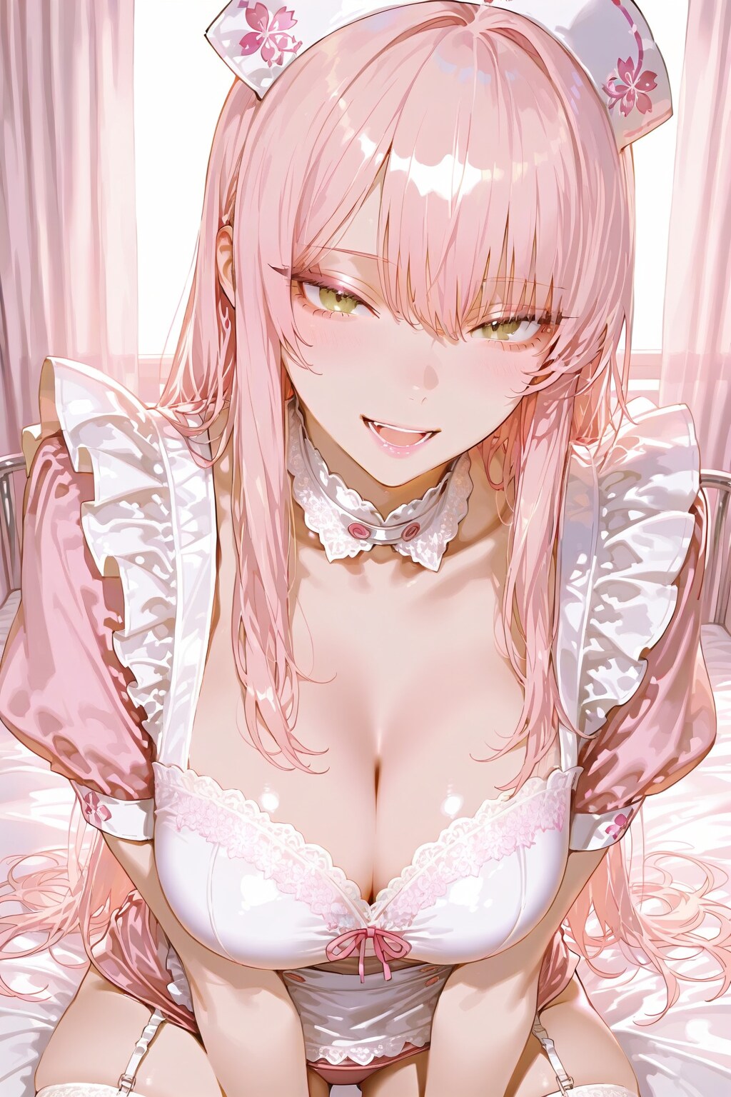 上に乗っかってくる看護婦