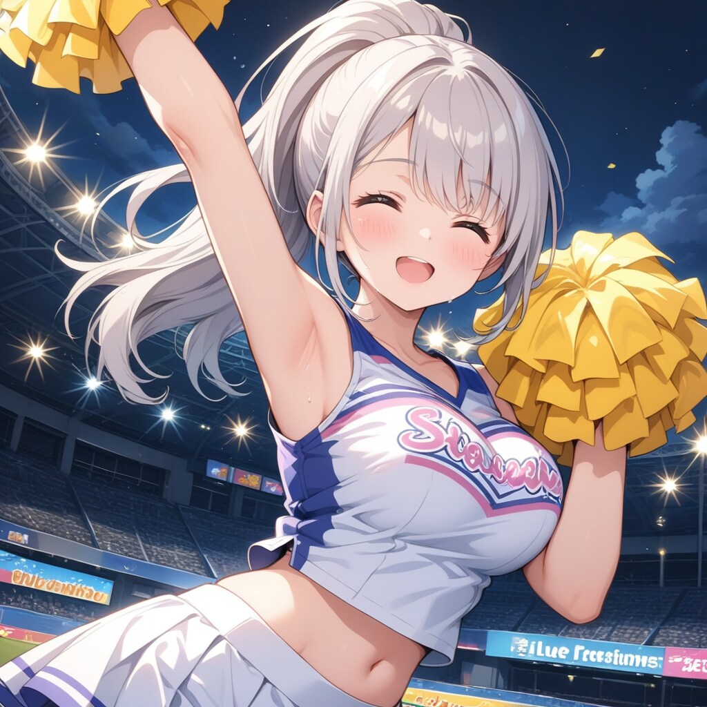 フレフレ少女　ちちぷいのみなさま応援します | の人気AIイラスト・グラビア