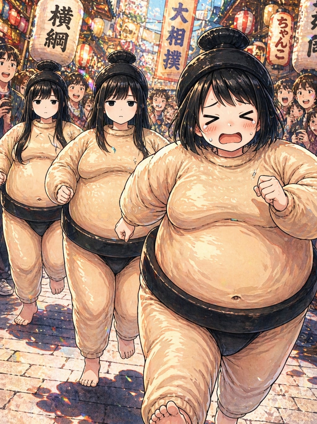 お姉ちゃんたち裸で歩いてる～😆