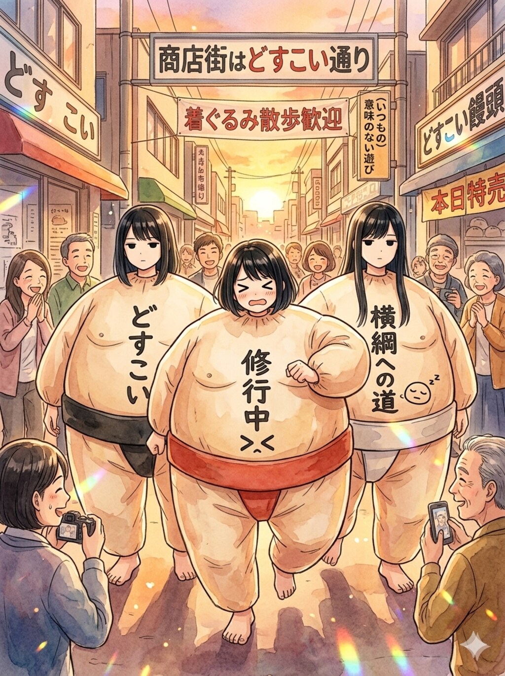 お姉ちゃんたち裸で歩いてる～😆
