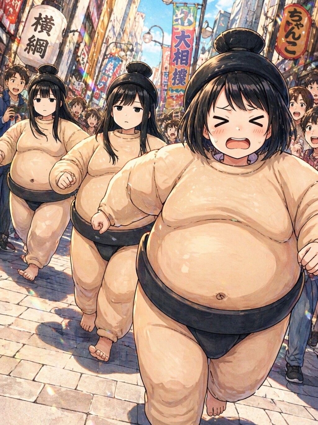 お姉ちゃんたち裸で歩いてる～😆