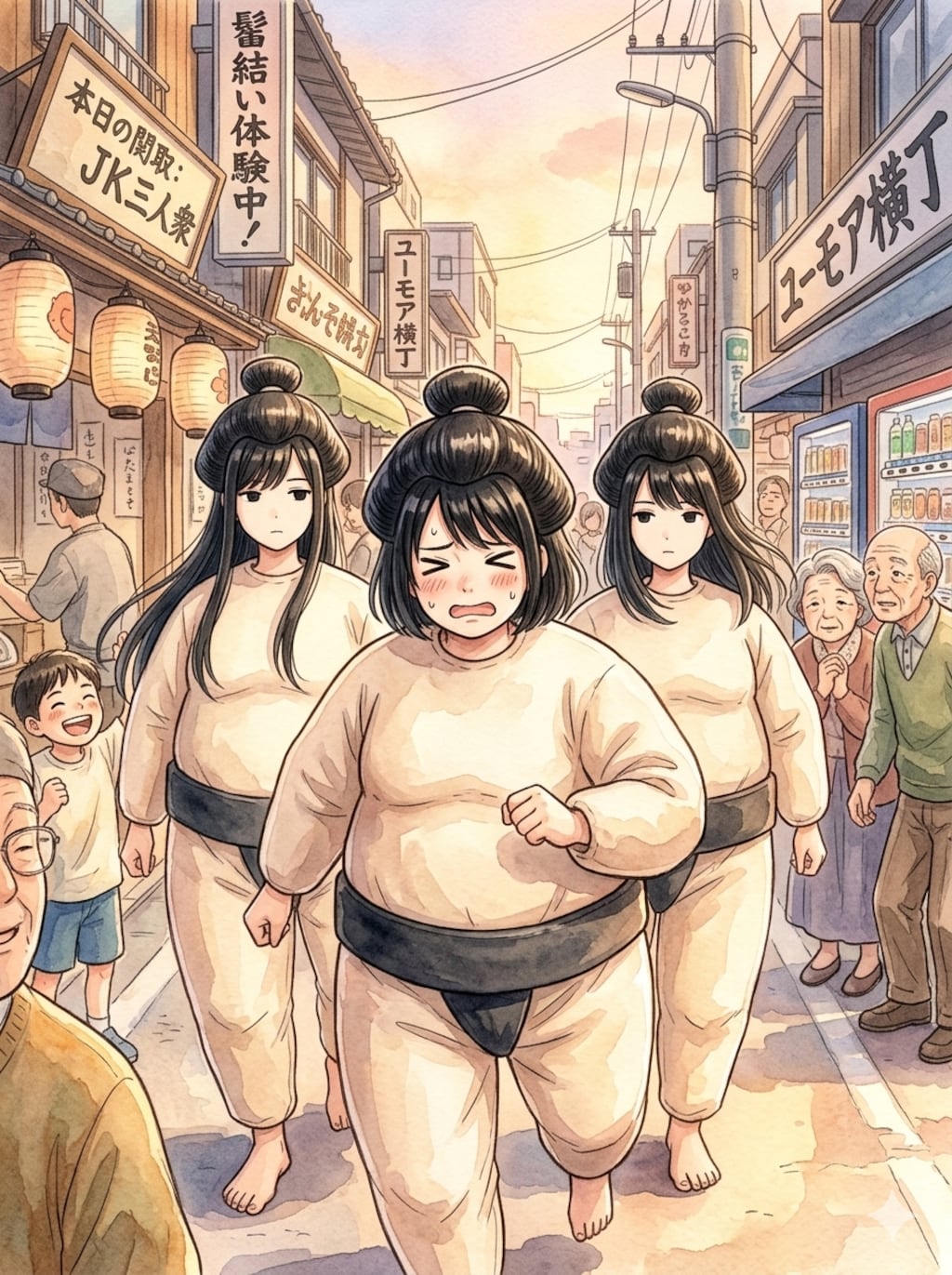 お姉ちゃんたち裸で歩いてる～😆