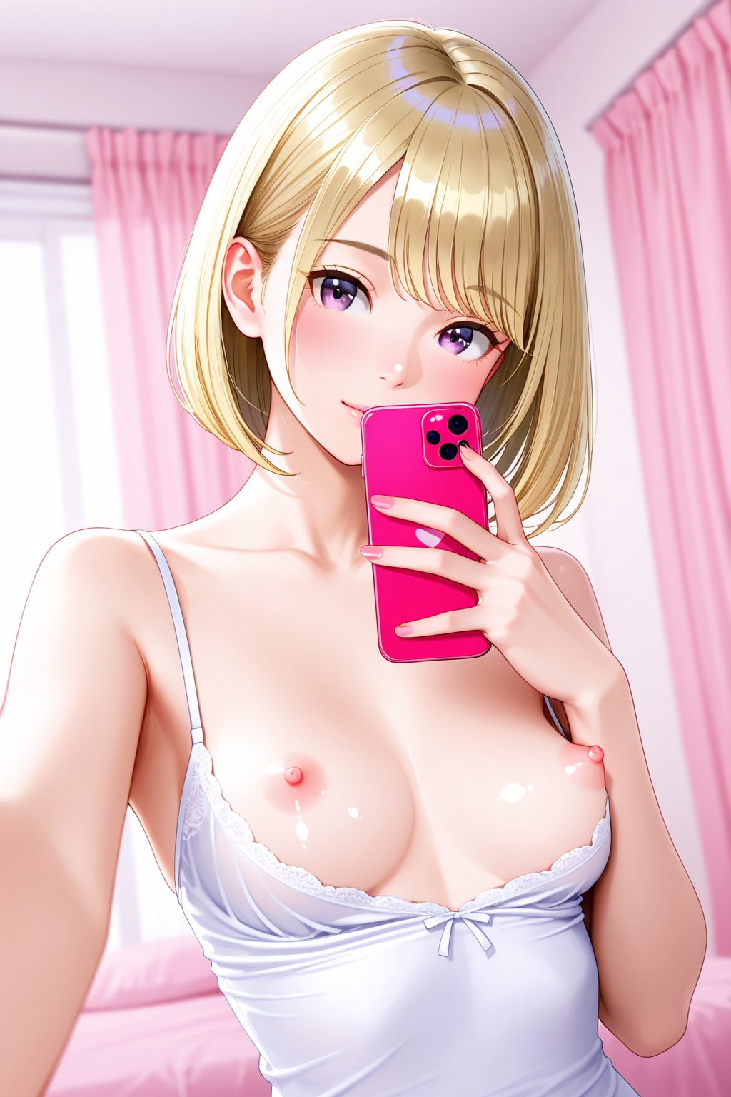 乳出し自撮り