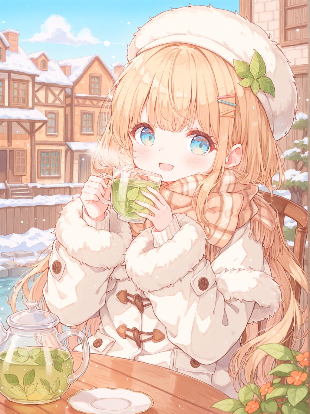 寒い日には暖まるミントハーブティー