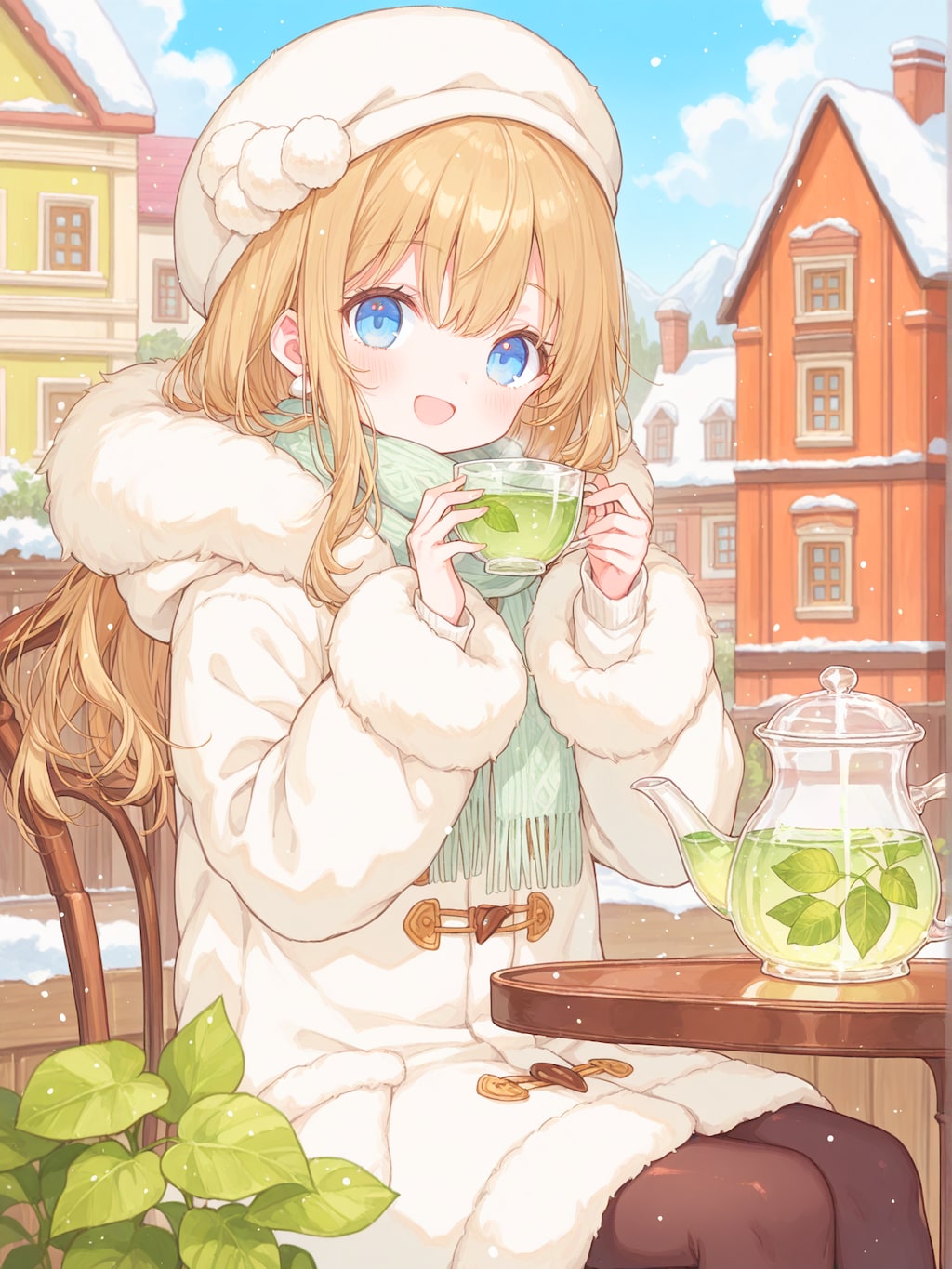 寒い日には暖まるミントハーブティー