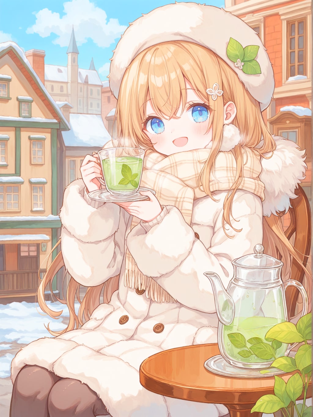 寒い日には暖まるミントハーブティー