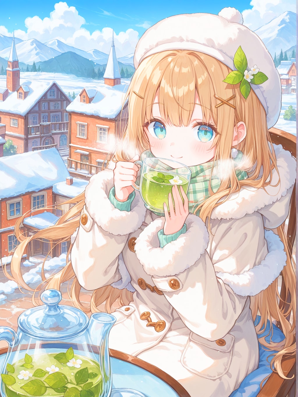 寒い日には暖まるミントハーブティー