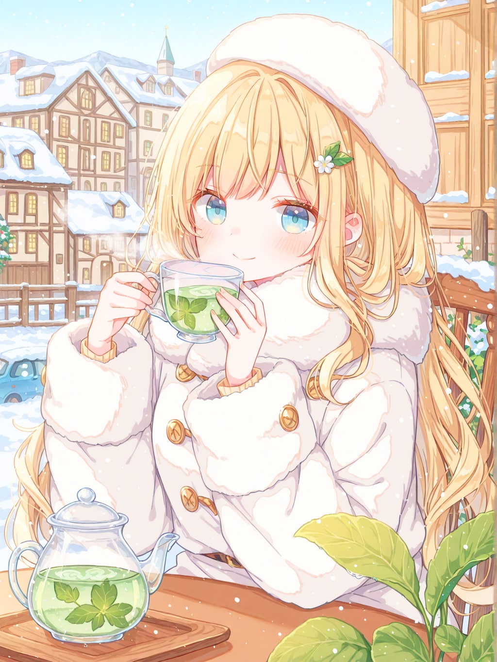 寒い日には暖まるミントハーブティー