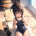スク水タイツの眼鏡っ娘 2枚目