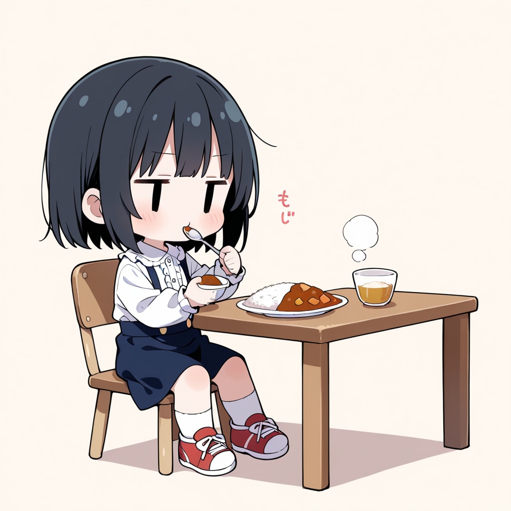 カレーを食べる