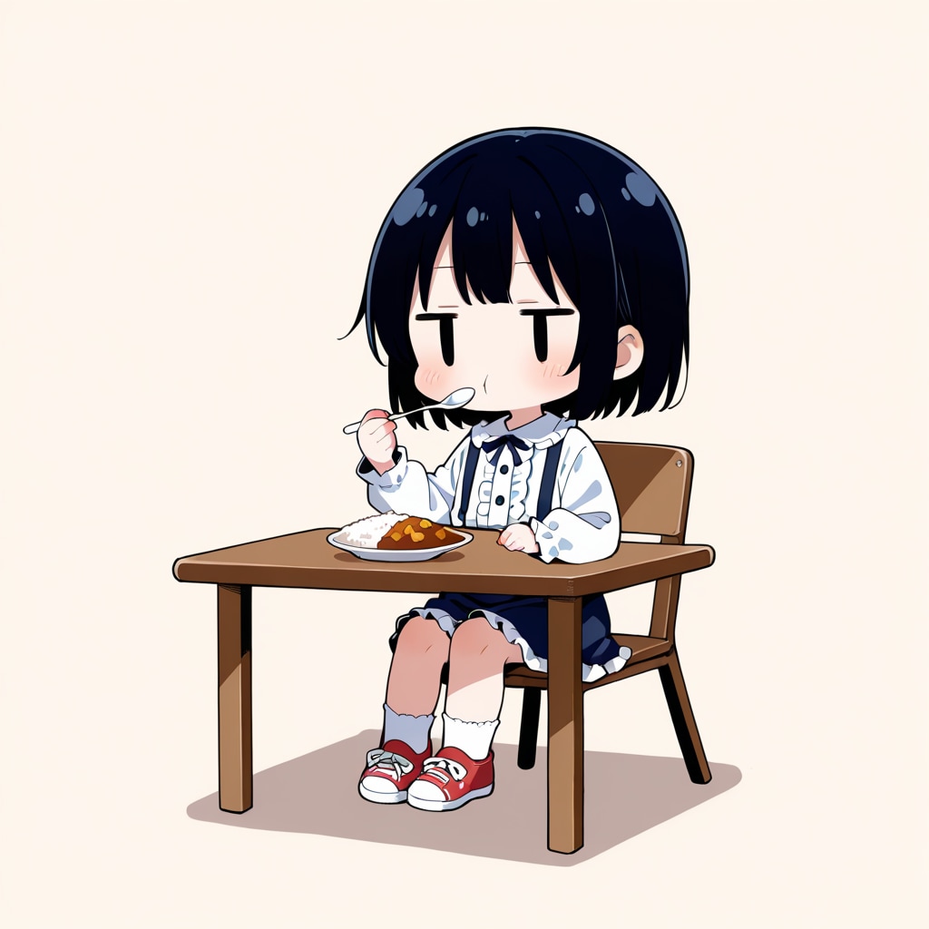 カレーを食べる