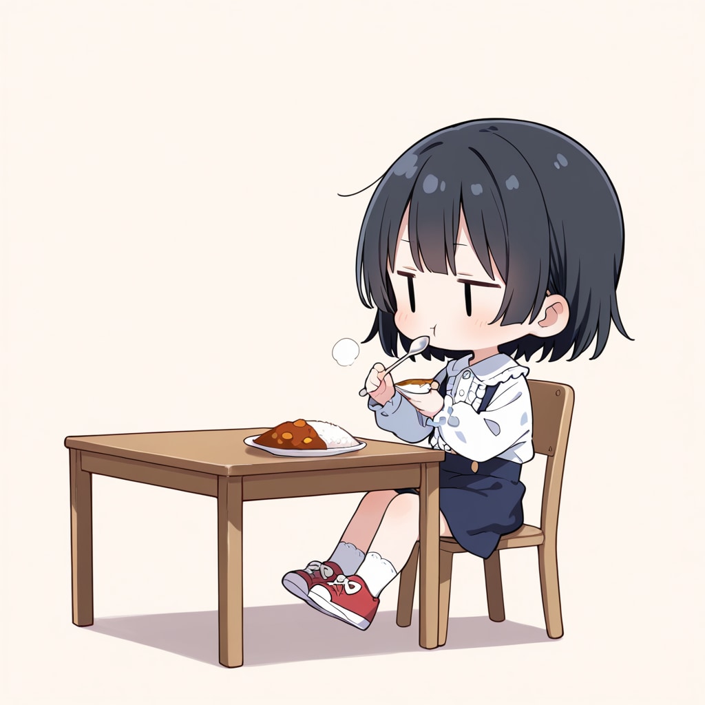 カレーを食べる