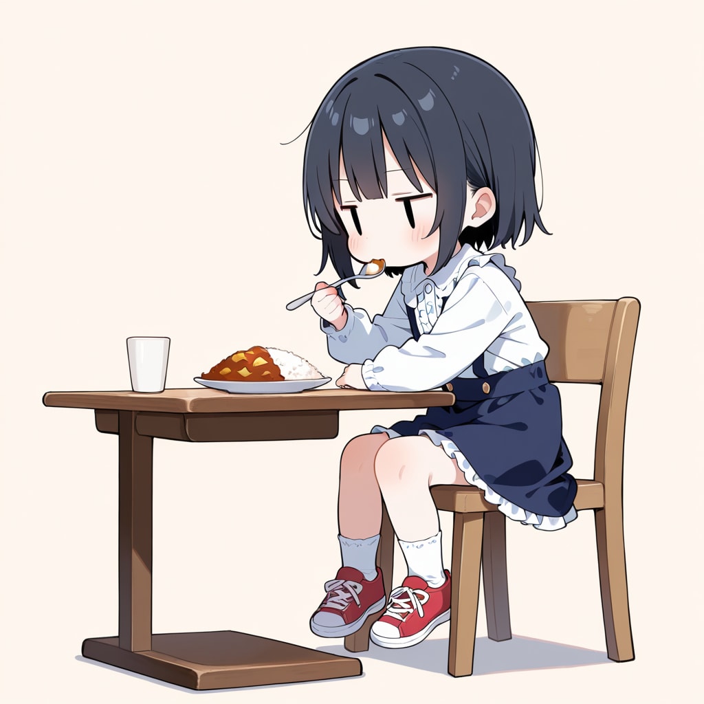 カレーを食べる