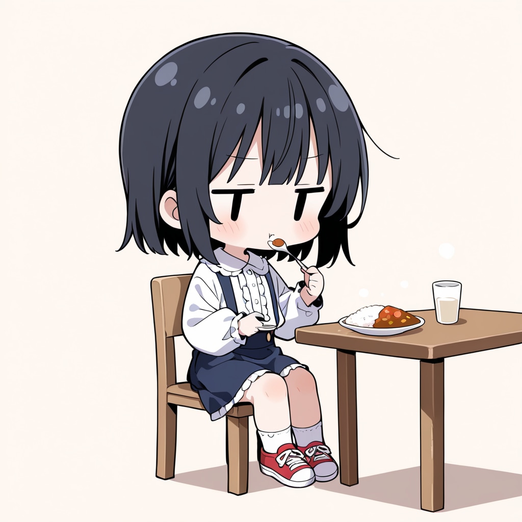 カレーを食べる