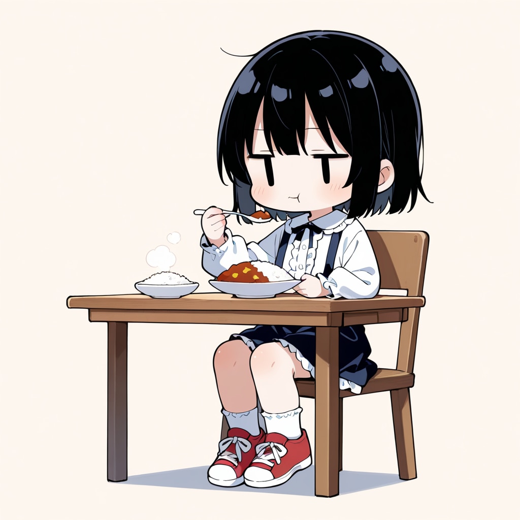 カレーを食べる