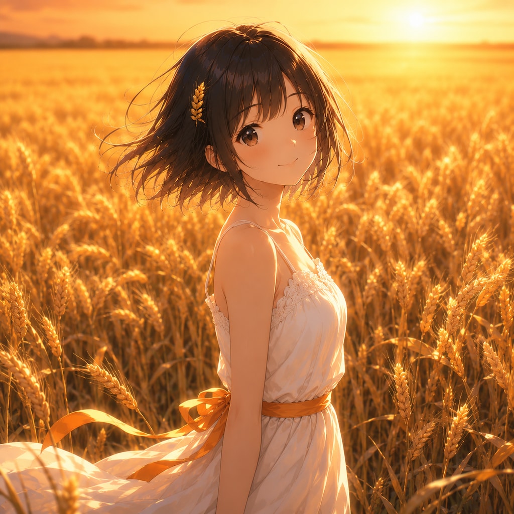 麦畑の少女