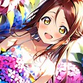 桜内梨子 紫陽花カーテン1 『さくらうちりこっぴーです♪』「奇跡だよー！」 3枚目