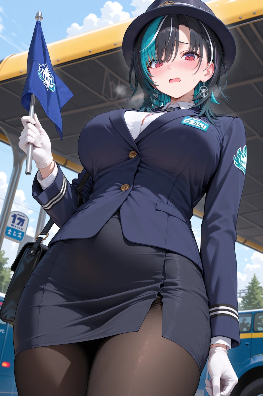 バスガイドの輪堂千速