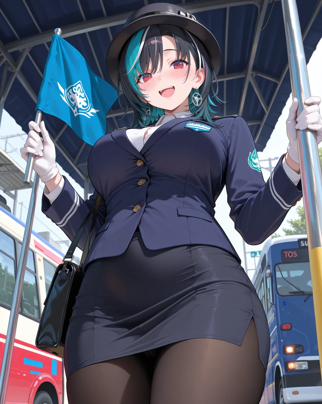 バスガイドの輪堂千速