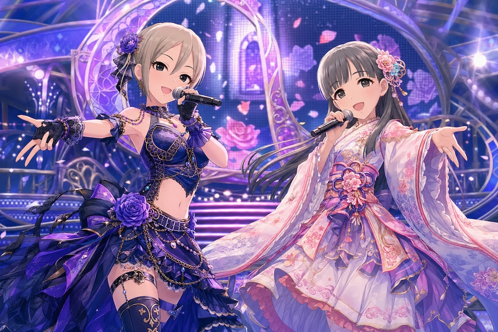 ライブをする小早川紗枝と塩見周子