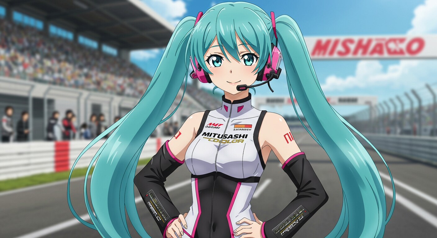 三菱レーシングスーツ初音ミク | の人気AIイラスト・グラビア