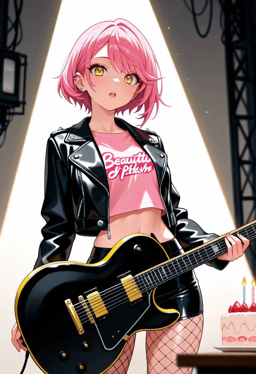 【誕生日FA】飛松彩羽ちゃん誕生日おめでとう🎸 | の人気AIイラスト・グラビア