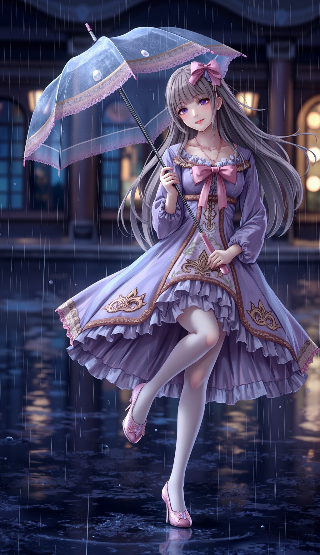 雨中の幻紫姫