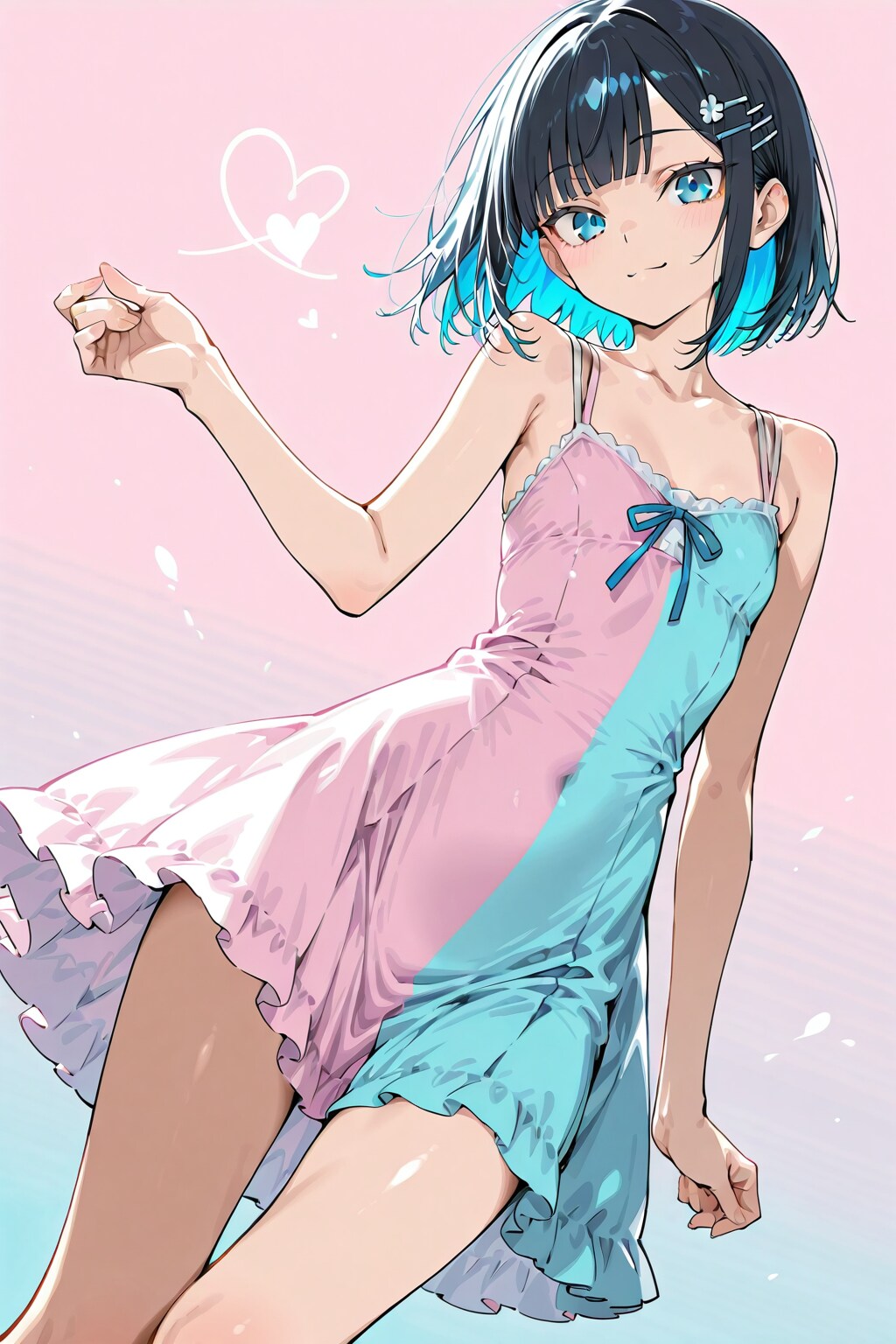 パステルカラーの美少女