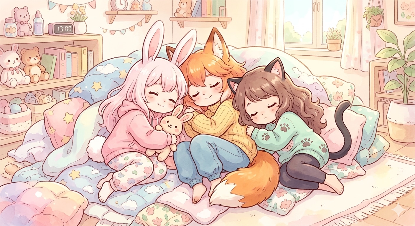 お昼寝タイム | の人気AIイラスト・グラビア