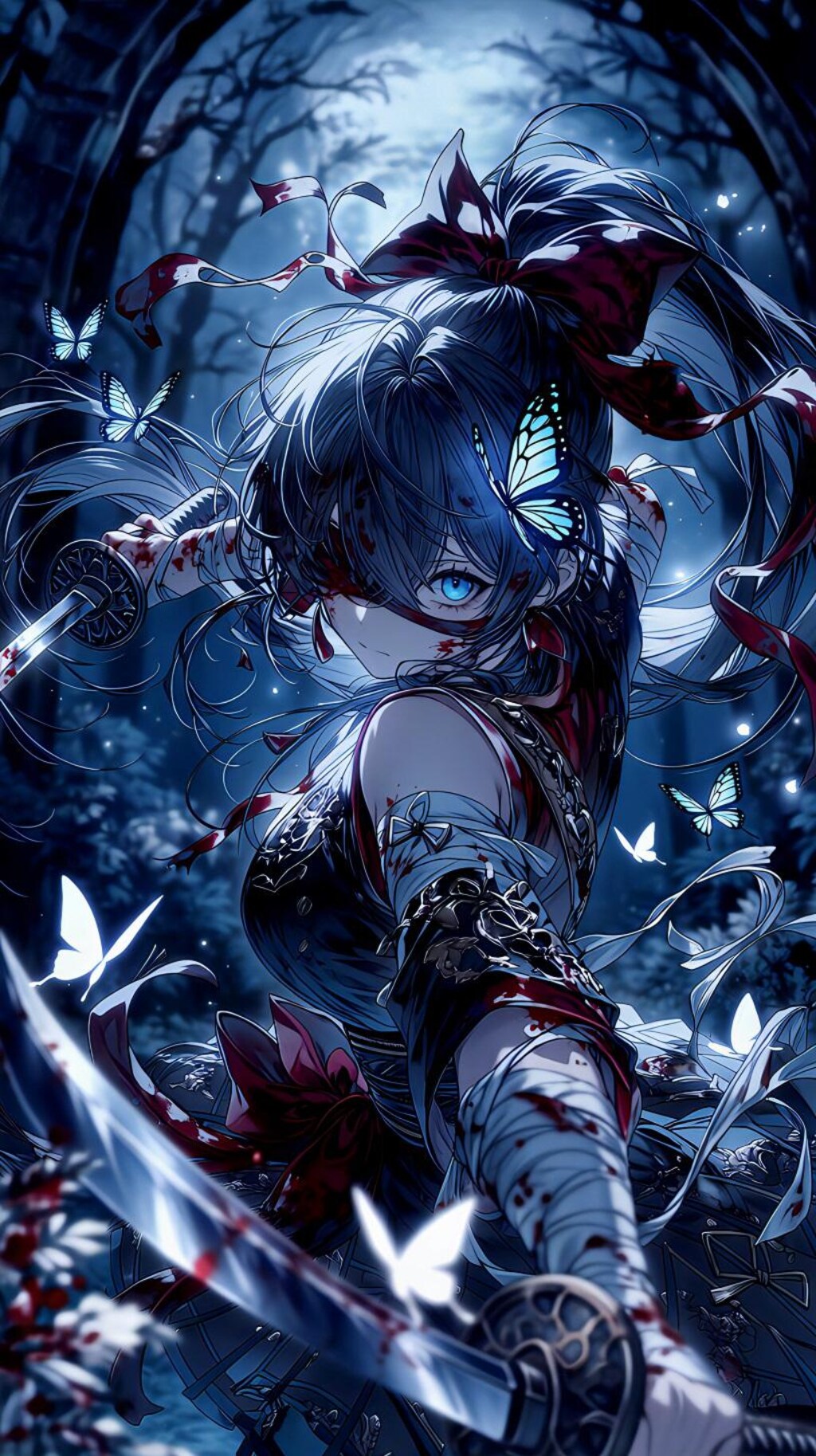 月夜に舞う忍