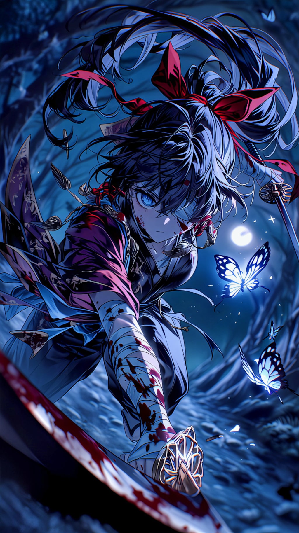 月夜に舞う忍