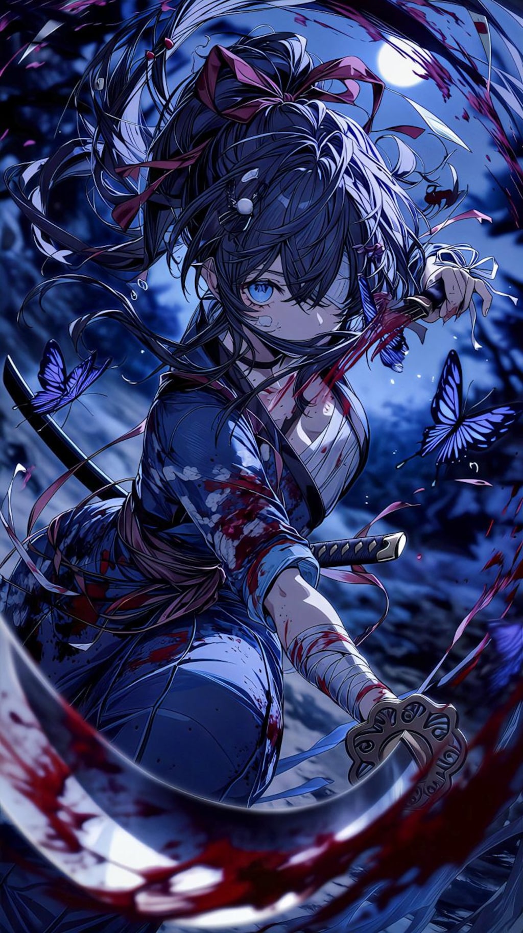 月夜に舞う忍