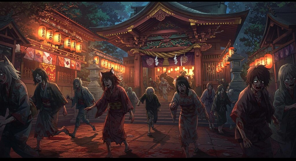#オキツネゾンビ討伐 (HP30、ルート分岐あり)【『オキツネ神社祭』】