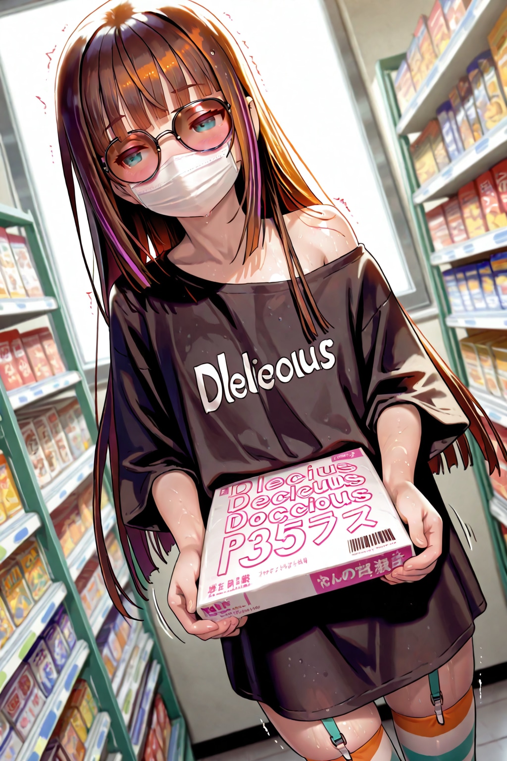 コンビニでお買い物する配信者くん