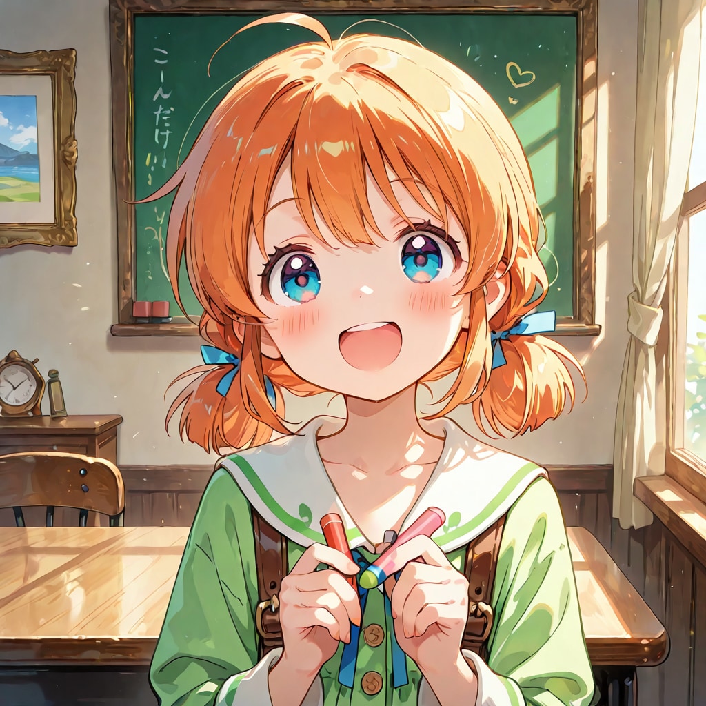 ね〜。おえかきしよー