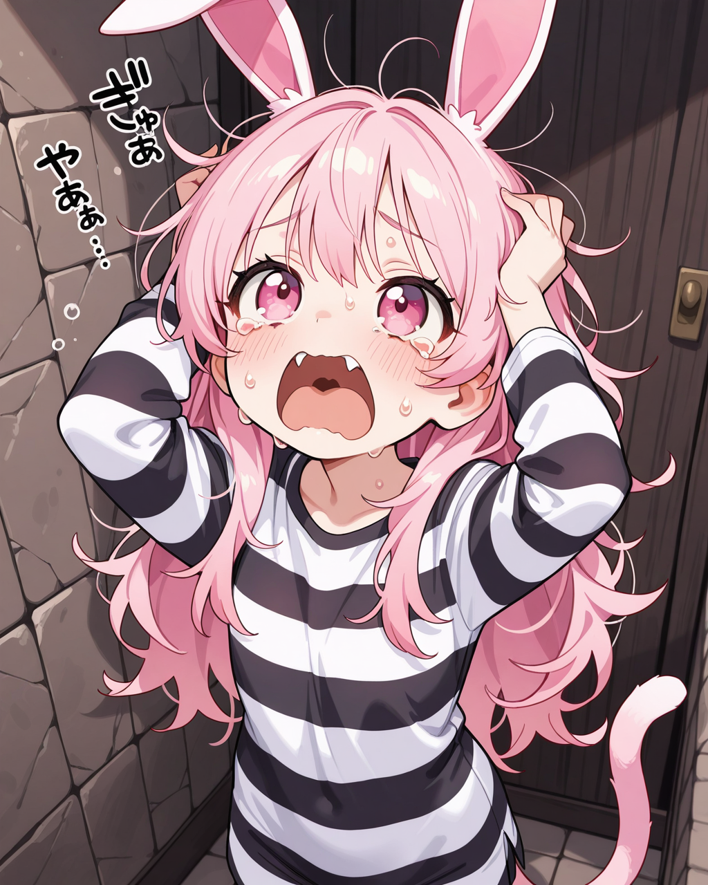 にゃぜか、うさ耳になったら逮捕されたにゃん！！