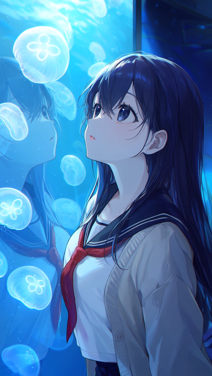 放課後、水族館の青に沈む。