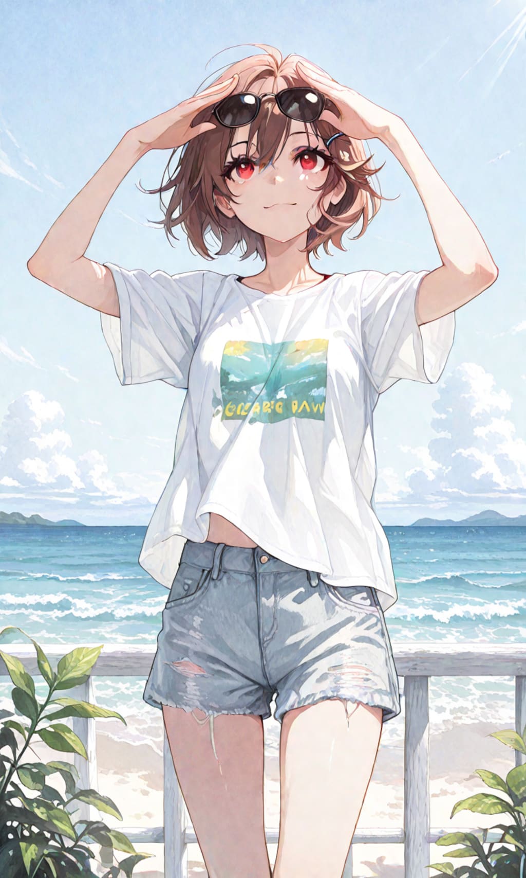 日差し眩しい夏海ちゃん
