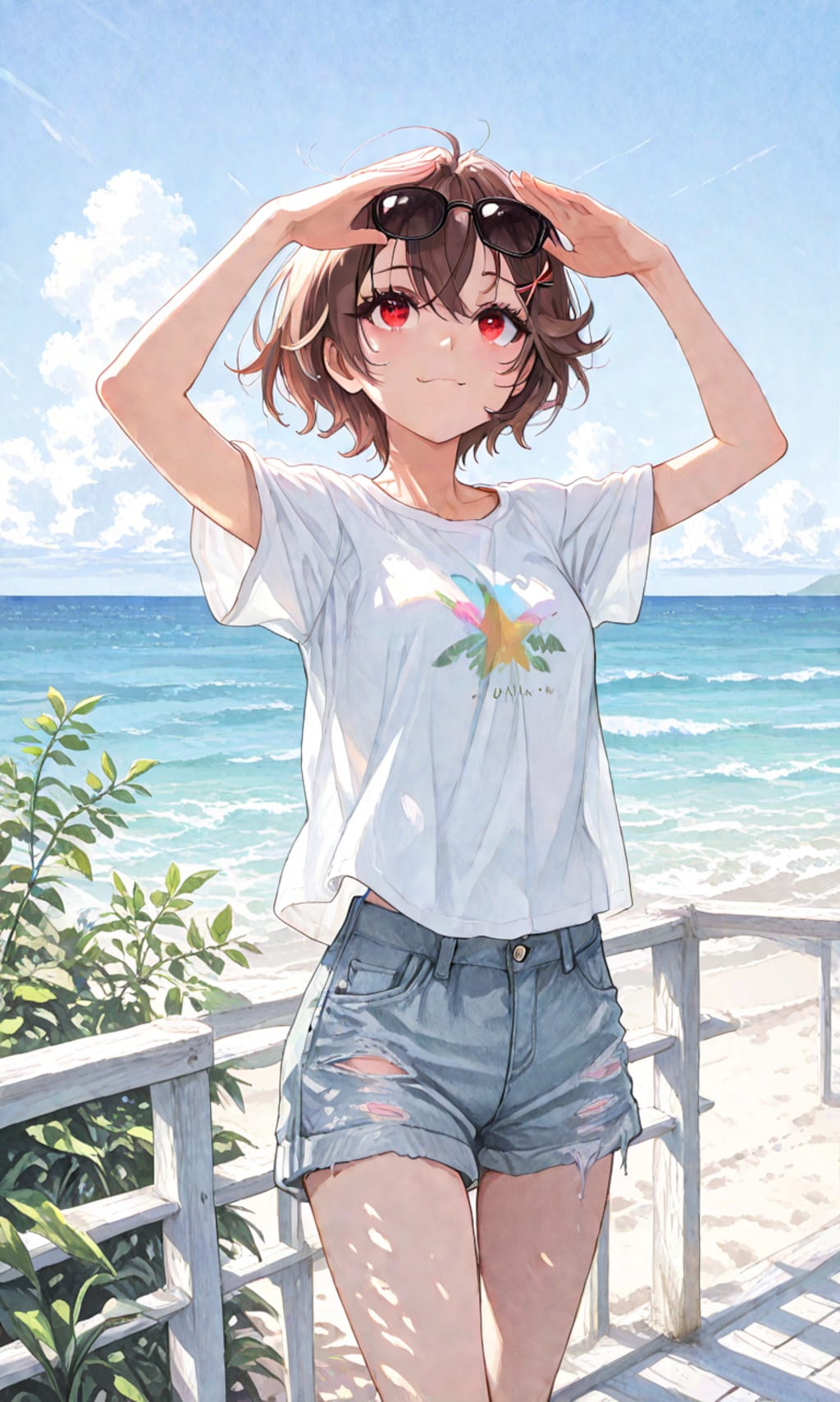 日差し眩しい夏海ちゃん